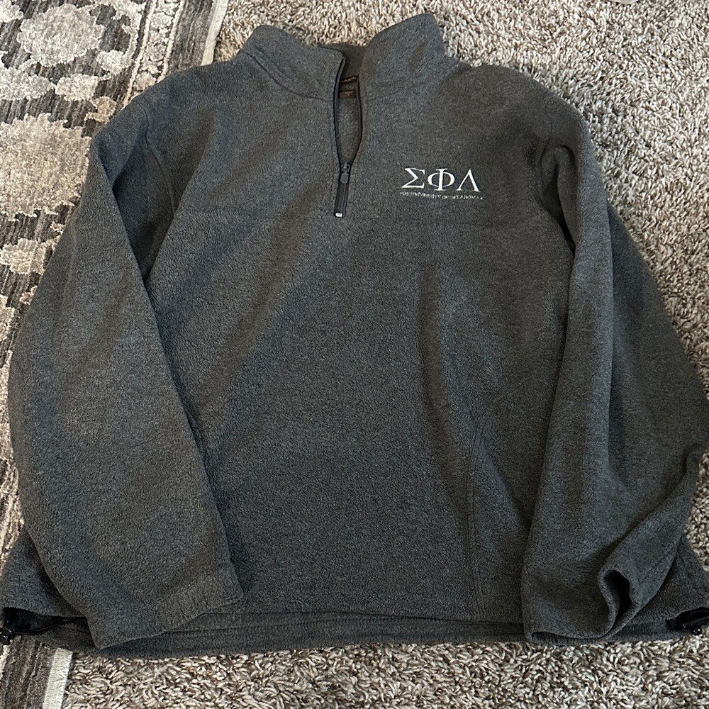 Gray Quarter-Zip Sweatshirt